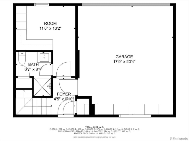 3615 Navajo St, Denver, CO 80211 - floor plan / room layout