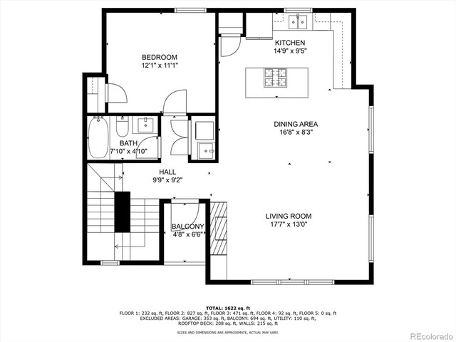 3615 Navajo St, Denver, CO 80211 - property floor plan