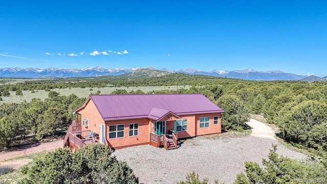 2680 Wild Bill Blvd, Westcliffe, CO 81252 - aerial view of property and surrounding area with mountains
