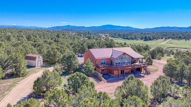 2680 Wild Bill Blvd, Westcliffe, CO 81252 - aerial view of property and surrounding area with a mountain backdrop