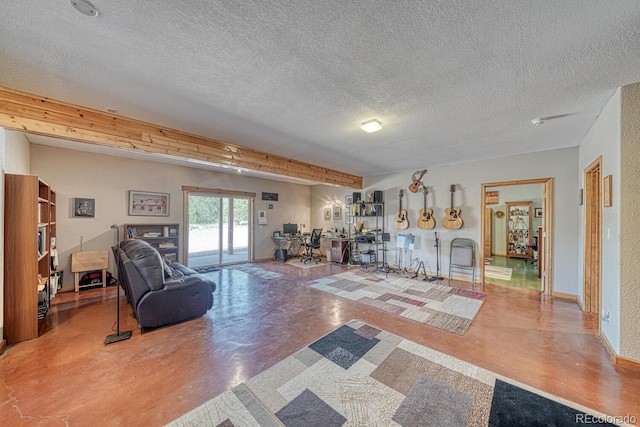 2680 Wild Bill Blvd, Westcliffe, CO 81252 - living room featuring a textured ceiling