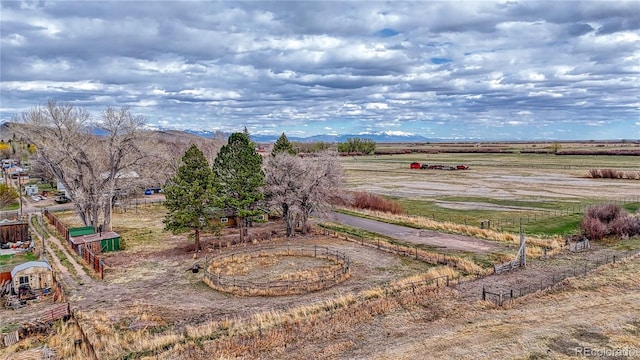 drone / aerial view featuring a rural view