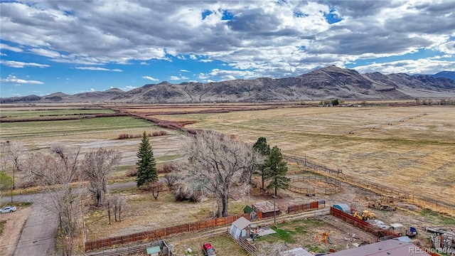 mountain view with a rural view