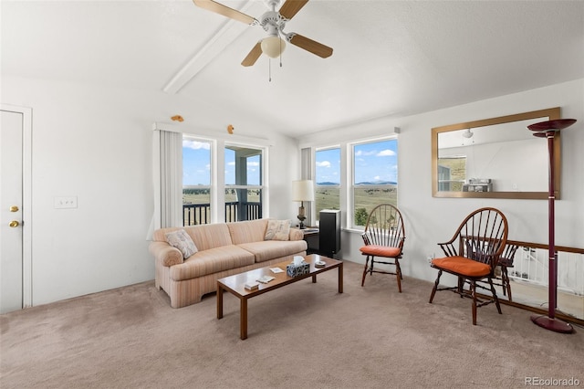 165 Coyotero Trl, Hartsel, CO 80449 - carpeted living area featuring ceiling fan