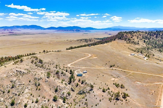 165 Coyotero Trl, Hartsel, CO 80449 - aerial view of sparsely populated area featuring a mountainous background