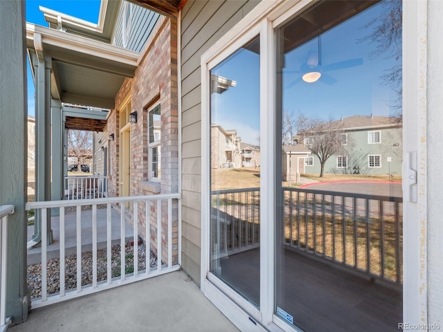 balcony with a residential view