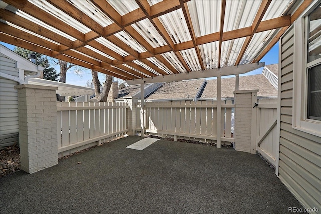 view of patio with fence