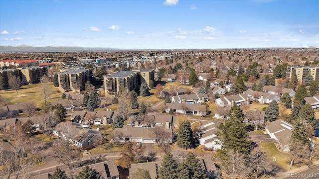 bird's eye view featuring a residential view