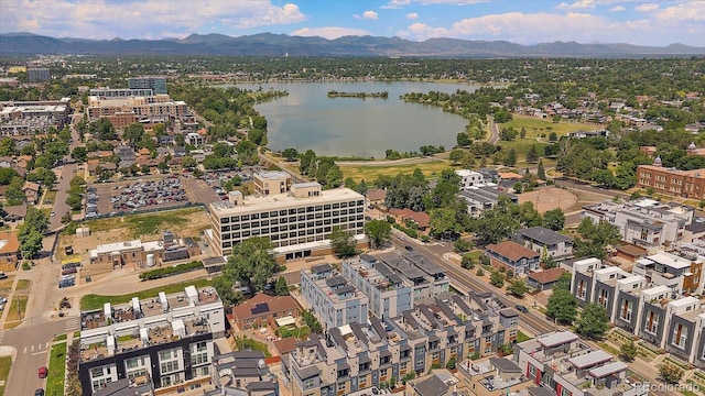 1632 Lowell Blvd Unit 5, Denver, CO 80204 - drone / aerial view of a water and mountain view
