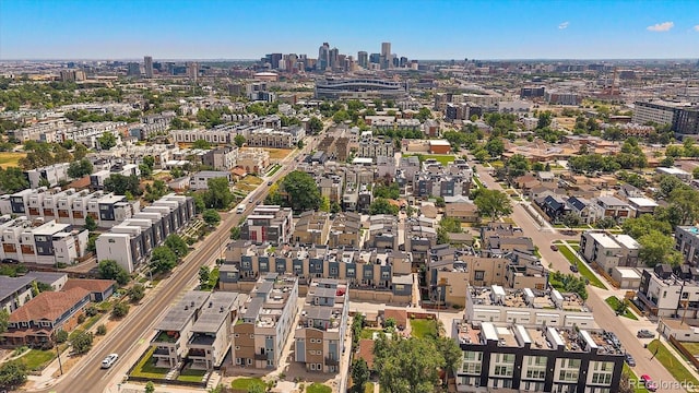 1632 Lowell Blvd Unit 5, Denver, CO 80204 - aerial overview of property's location featuring nearby urban area