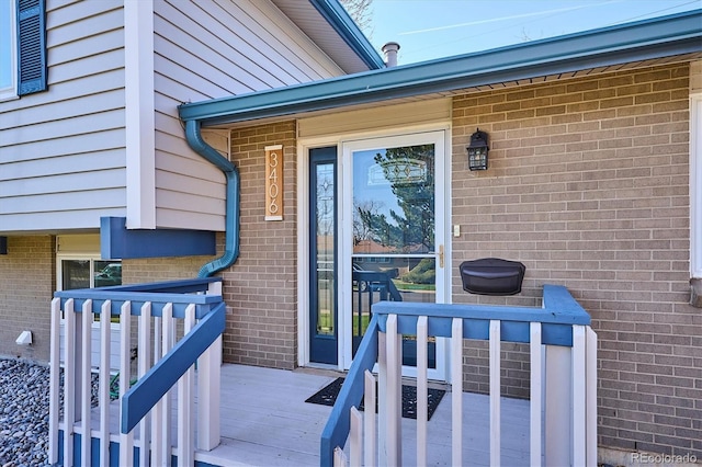 3406 E Fair Pl, Centennial, CO 80121 - doorway to property featuring brick siding
