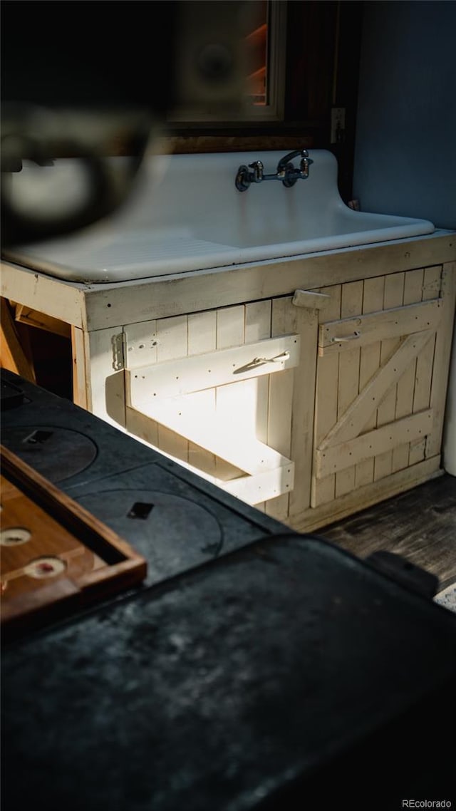 interior details featuring wood-type flooring