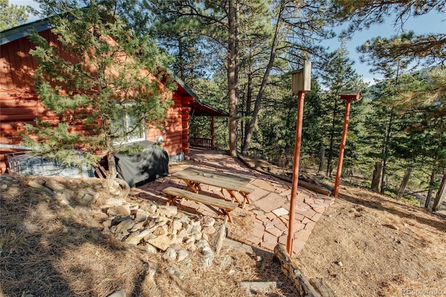 view of patio / terrace with a deck