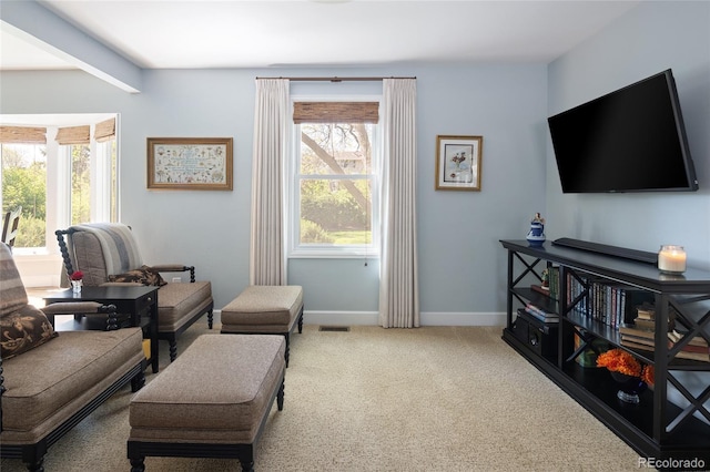 10886 E Berry Ave, Englewood, CO 80111 - sitting room featuring healthy amount of natural light, carpet flooring, and baseboards