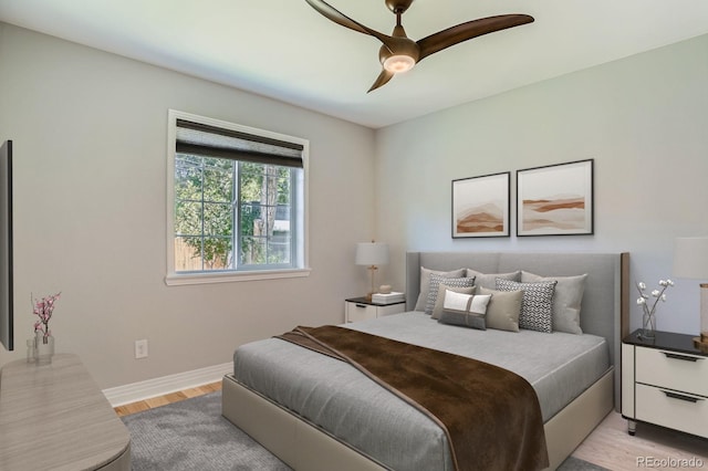 1733 S Gilpin St, Denver, CO 80210 - bedroom featuring light wood-type flooring and ceiling fan