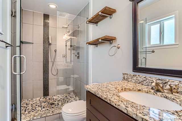 1733 S Gilpin St, Denver, CO 80210 - full bathroom featuring vanity and a shower stall