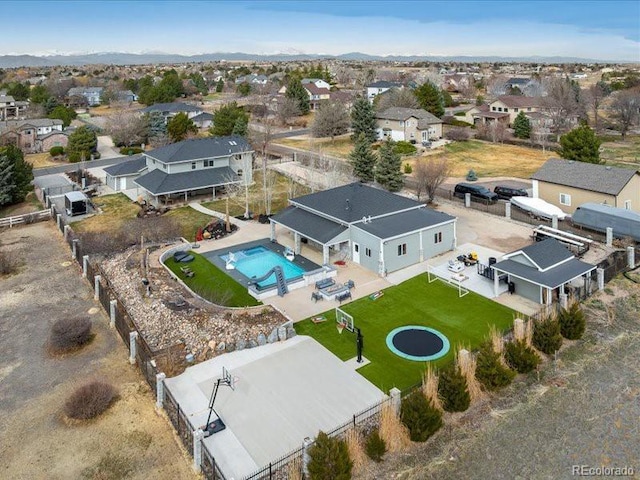 14712 Kalamath Ct, Westminster, CO 80023 - aerial perspective of suburban area featuring a pool