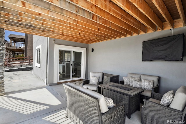1877 Walnut Creek Ct, Colorado Springs, CO 80921 - view of patio / terrace with an outdoor hangout area