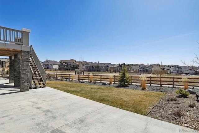 1877 Walnut Creek Ct, Colorado Springs, CO 80921 - view of yard with a residential view, stairs, and a patio