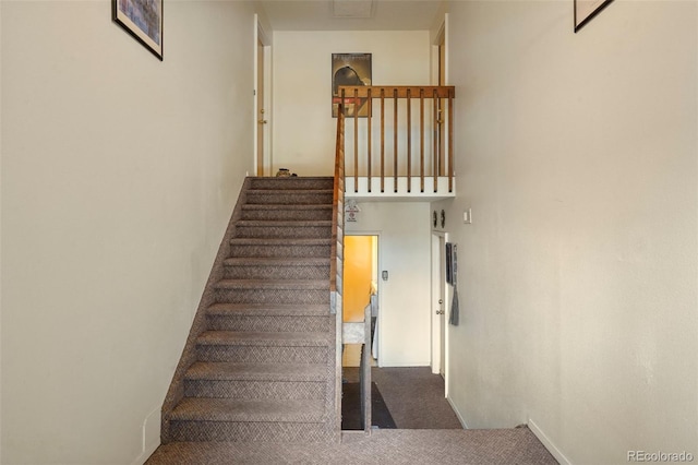 995 Holli Springs Ln, Colorado Springs, CO 80907 - stairs with carpet flooring and baseboards