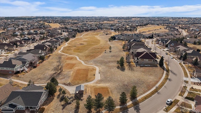 aerial view with a residential view