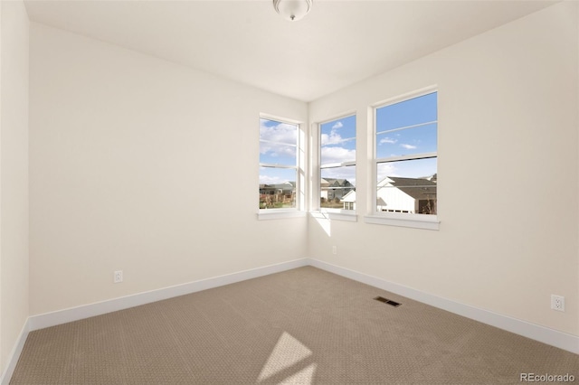 view of carpeted empty room