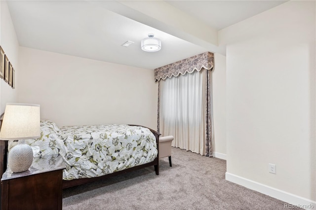 view of carpeted bedroom