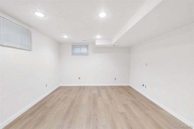 4034 S Atchison Way, Aurora, CO 80014 - below grade area featuring recessed lighting and light wood-style flooring