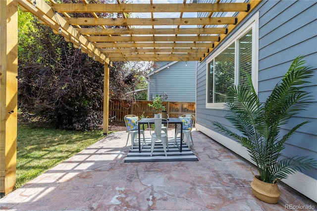 8982 Miners Pl, Highlands Ranch, CO 80126 - view of patio / terrace with outdoor dining area and a pergola