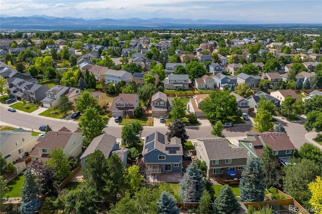 8982 Miners Pl, Highlands Ranch, CO 80126 - aerial view of residential area with a mountainous background