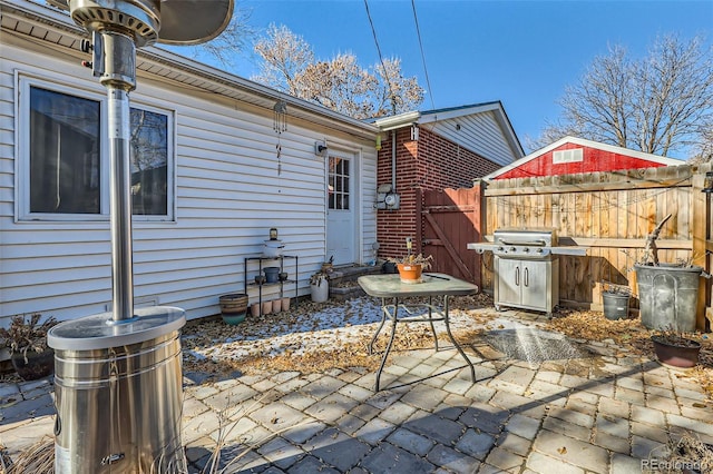 view of patio / terrace featuring area for grilling