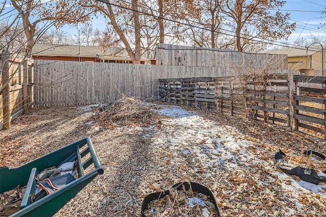 view of snowy yard