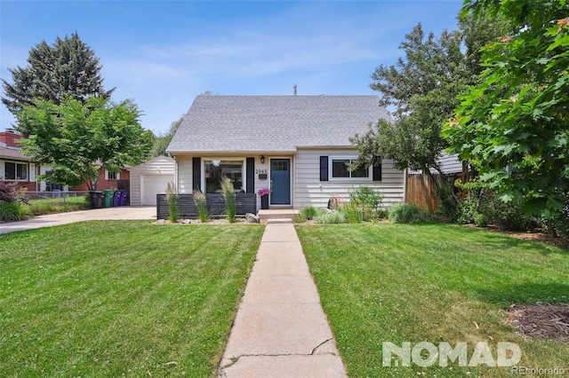 2965 S Gilpin St, Denver, CO 80210 - view of front of house featuring a shingled roof, concrete driveway, and an outdoor structure