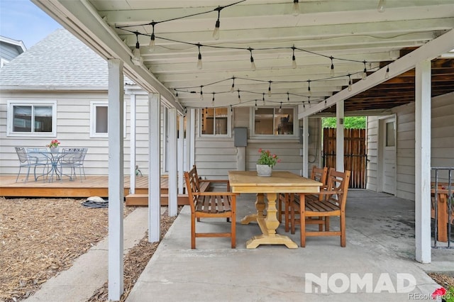 2965 S Gilpin St, Denver, CO 80210 - view of patio with outdoor dining space and a wooden deck