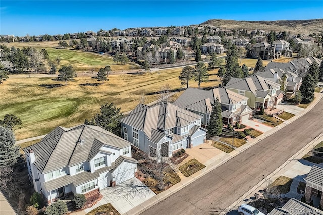 bird's eye view with a residential view