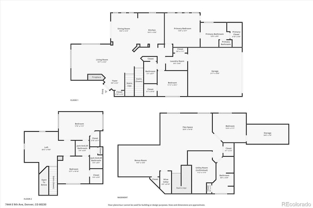 7444 E 9th Ave, Denver, CO 80230 - floor plan / room layout