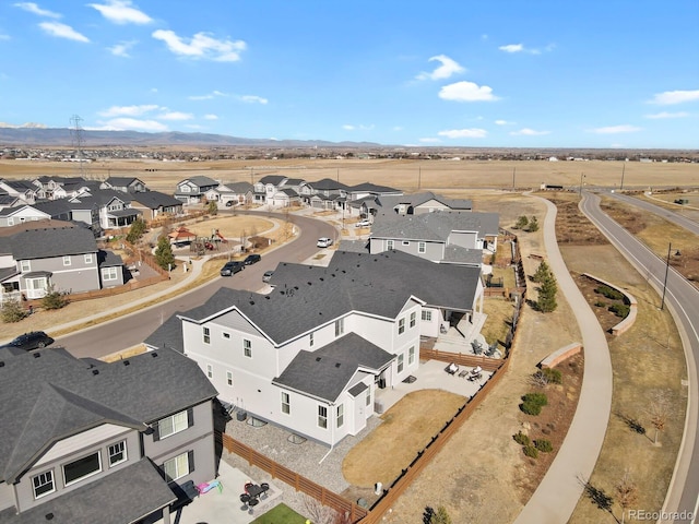 aerial view with a residential view