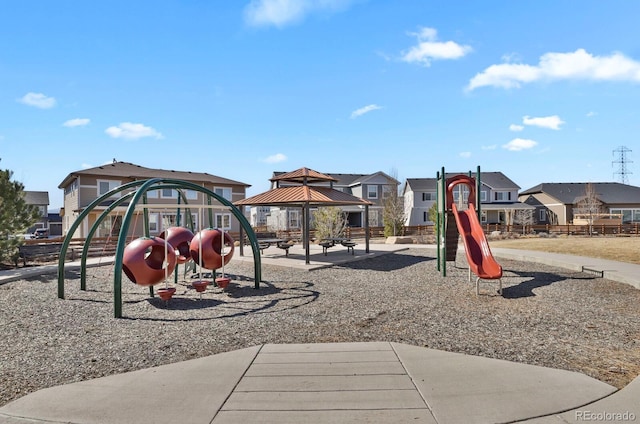 community playground featuring a gazebo