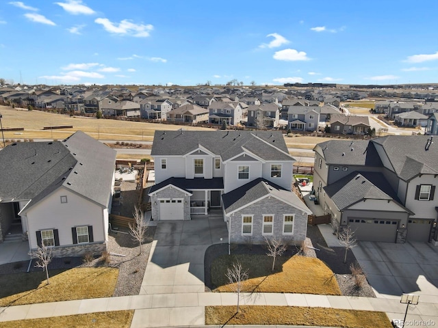 aerial view featuring a residential view