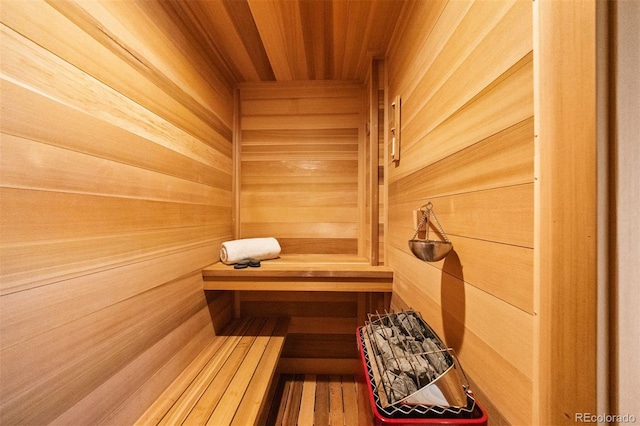 534 W Meadow Rd, Evergreen, CO 80439 - relaxing sauna / steam room with wood ceiling and wood walls