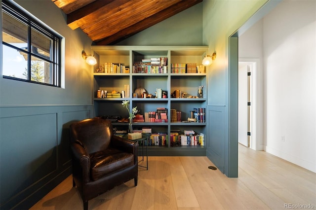 534 W Meadow Rd, Evergreen, CO 80439 - sitting room with wooden ceiling and wood finished floors