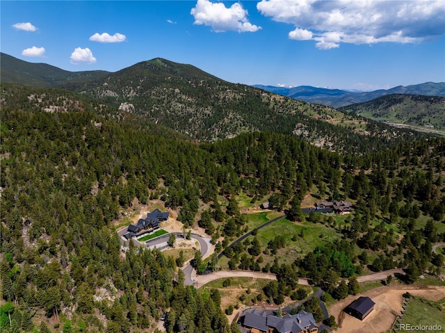 534 W Meadow Rd, Evergreen, CO 80439 - view of property location featuring a heavily wooded area and mountains