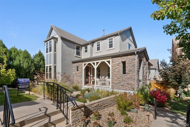 view of front of house with a porch