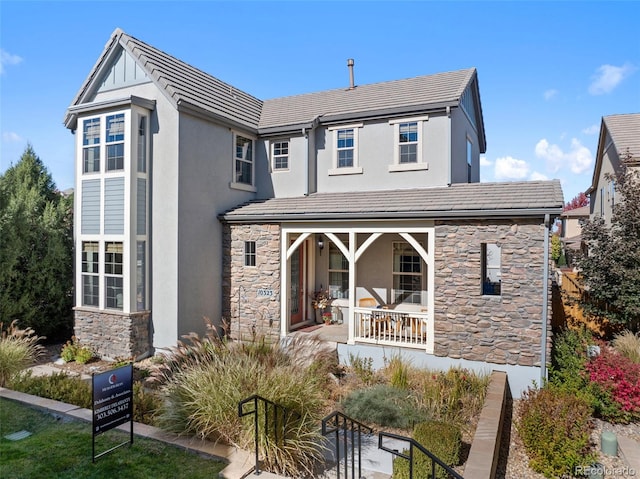 view of front of home featuring a porch