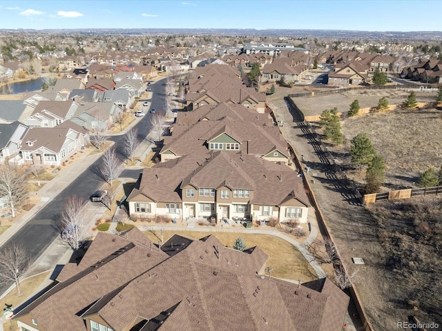 drone / aerial view featuring a residential view