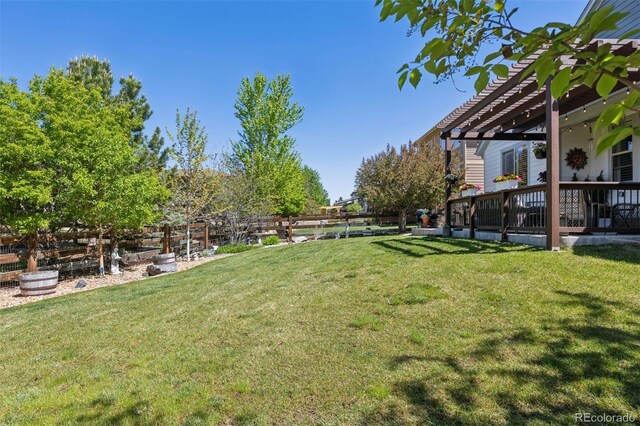 12189 Windy Trail Ln, Parker, CO 80138 - view of yard featuring a pergola