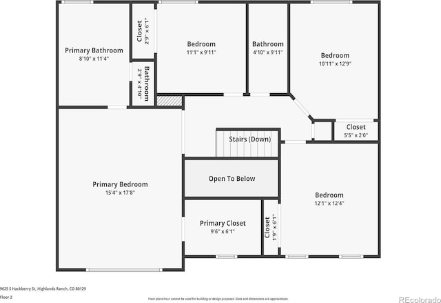 9625 S Hackberry St, Highlands Ranch, CO 80129 - view of property floor plan