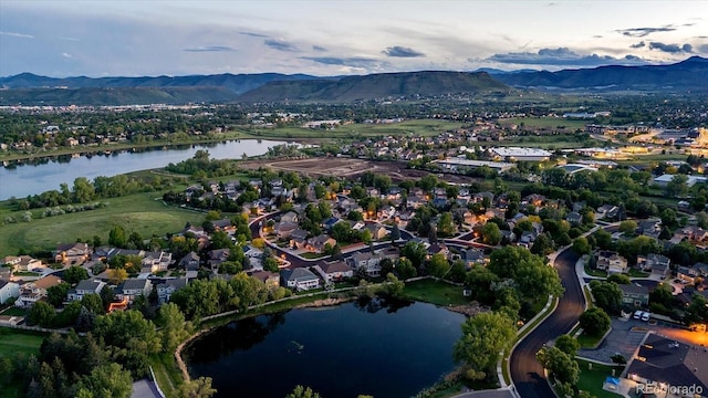 6266 Holman St, Arvada, CO 80004 - aerial view of residential area featuring a water and mountain view