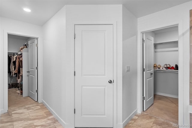 hallway with baseboards