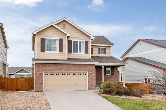 view of front of house featuring a garage